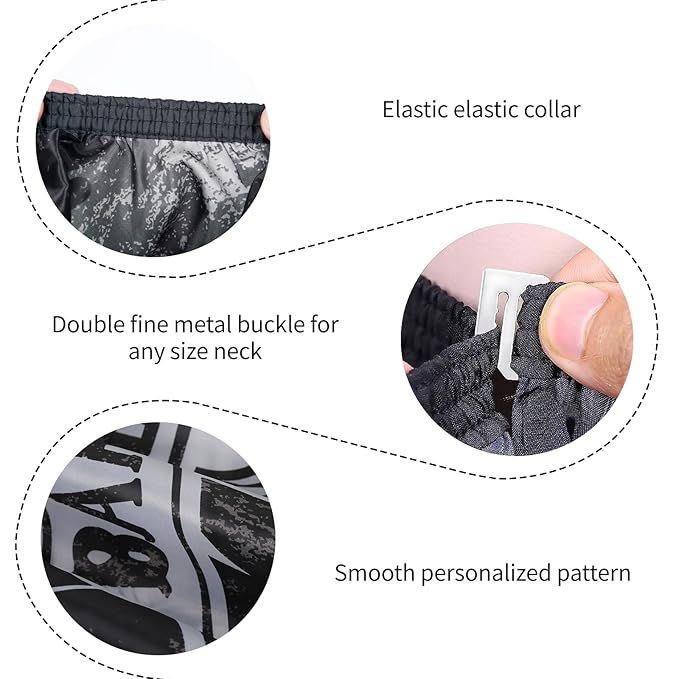 64x56 Inch Professional Barber Cape for Men - Waterproof Hair Cutting Cape with Elastic Neck & Adjustable Closure, Salon Grade Styling Cape (Black)
