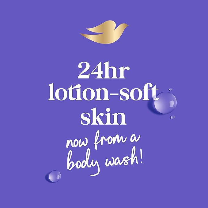 Dove 24hr Lotion Body Wash Unwind Blueberry & Moon Milk, 30.6 oz | Moisturizing body wash with MicroMoisture and a calming scent