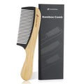 Bamboo Wide Tooth Detangling Comb, Anti Static for Curly, Thick Hair,Beard