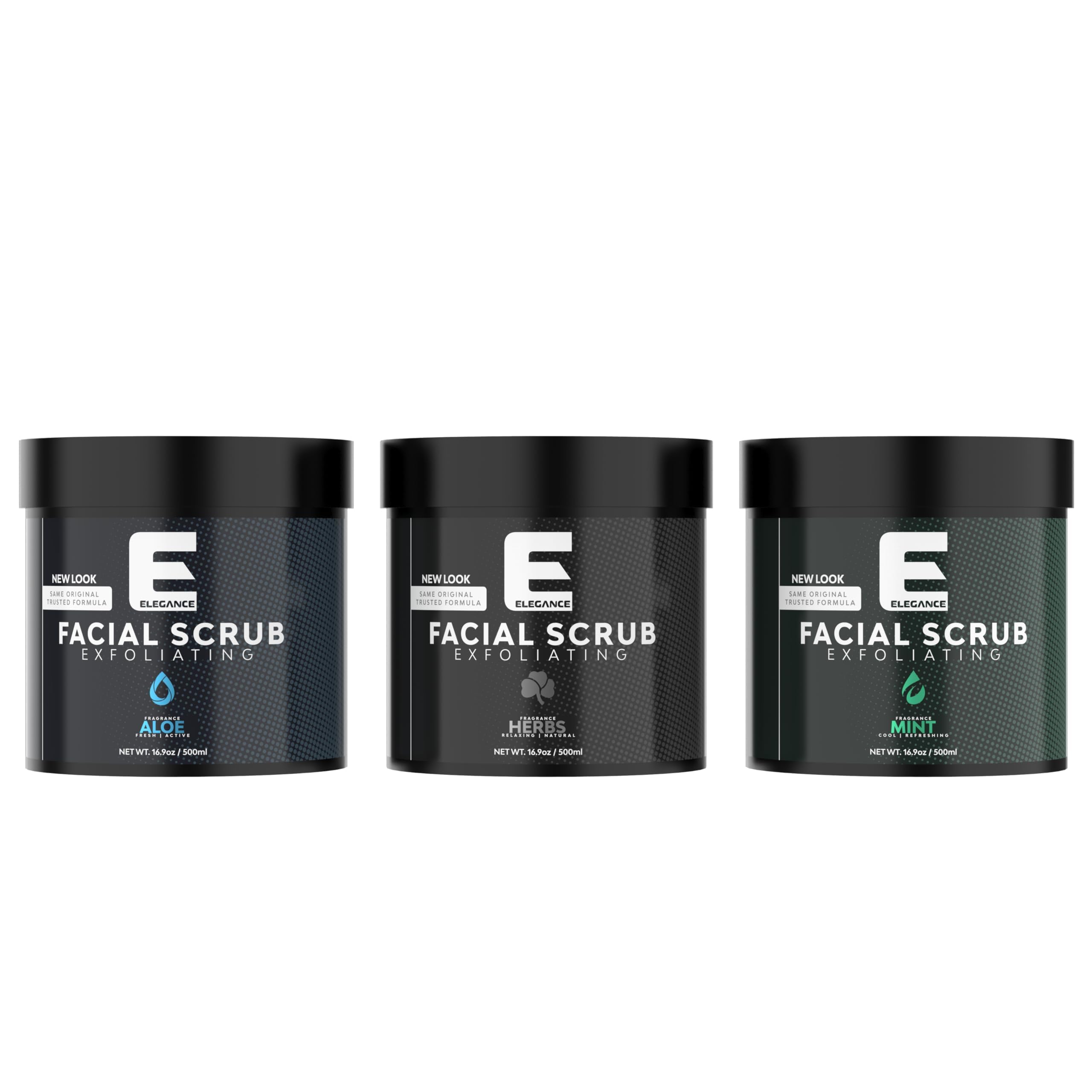 Elegance Natural Face Scrub, 16.9 Oz, Mint Based Facial Scrub, Exfoliate and Eliminate Impuritites for a Healthy and Hydrated Glowing Skin