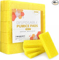 Disposable Foot Scrubber Sponge Pads Pedicure Pumice Stone for Feet Callus Remover Medium Coarse Yellow 40Pcs
