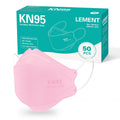 LEMENT KN95 Face Masks,50 Pack Breathable Dust Safety Mask For Adult, White
