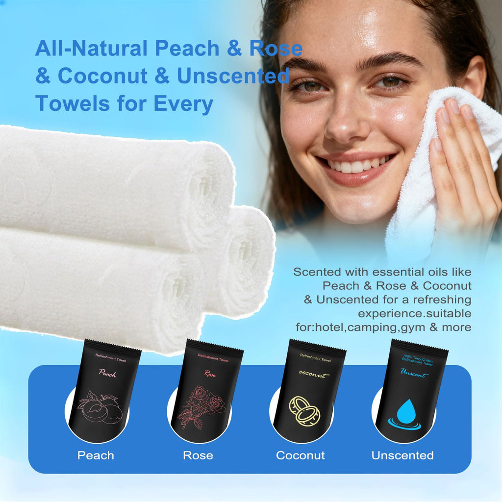 100 Moist Cotton Towel Bulk Moist Towelettes Individually Wrapped