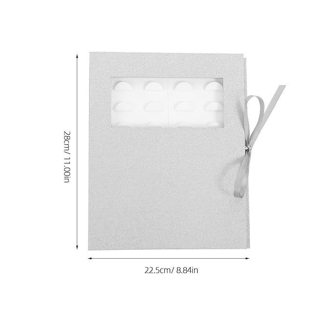 Artificial Eyelash Storage Box with Window 16-pair Silver Lash Organizer Case for False Eyelashes Packaging and Travel