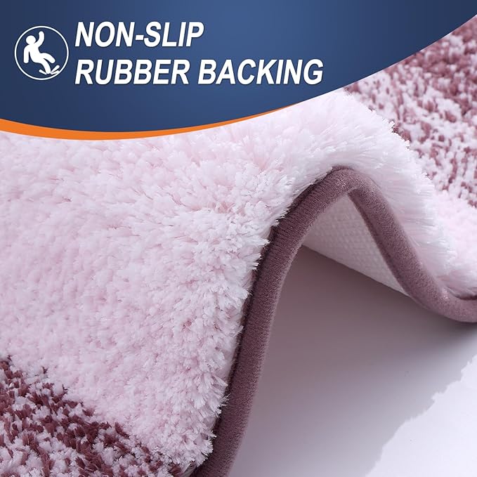OLANLY Microfiber Bathroom Rugs Sets 3 Piece, 30"x20"+24"x16"+24"x20"