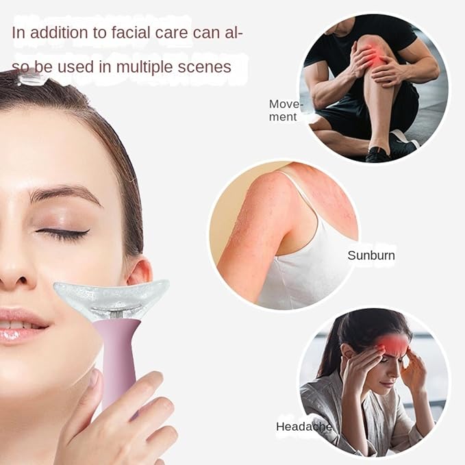 Women's Facial Ice Roller Can Tighten Skin, Relieve Headaches and Dizziness, and is A Physical Cooling Tool That Can Be Frozen and Reused.