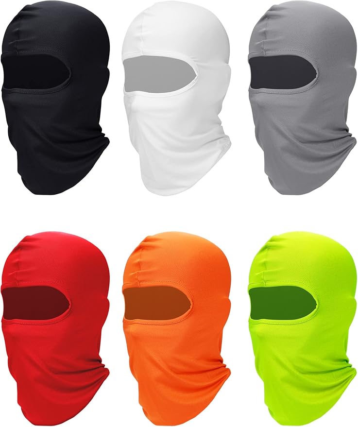 SATINIOR 6 Pcs Ski Mask Cover Balaclava Full Face Mask Summer Face Cover UV Windproof Balaclava for Men Women Outdoor Sports