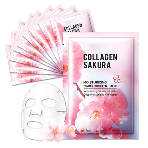 10 Pack Variety Facial Sheet Masks Skin Care Set, Hydrating Bulk Sheet Face Masks Skincare Gifts Set for Women Men, Long Lasting Moisturizing Face Mask Skincare for All Skin Type（D07)