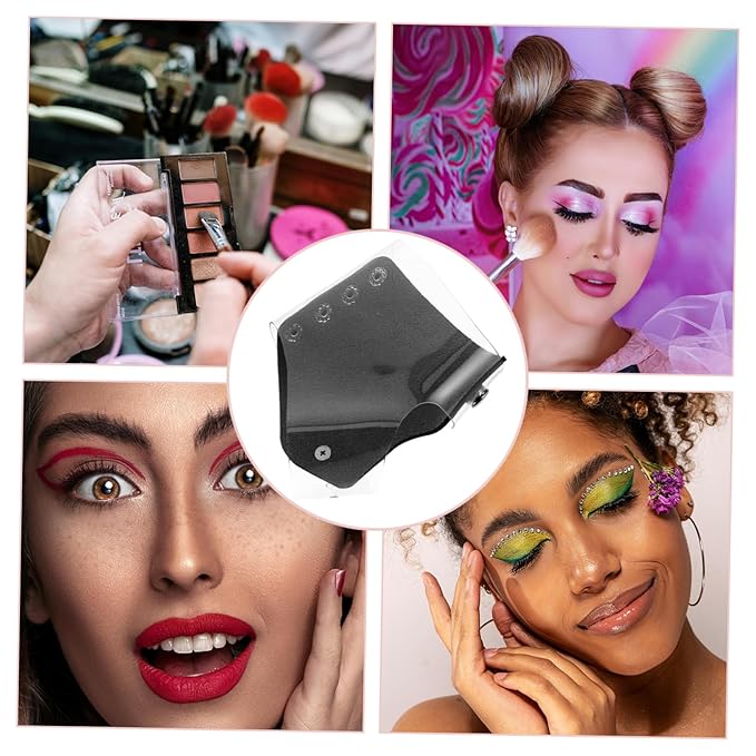 PACKOVE Makeup Mixing Palette Hand Tray for Foundation Concealer and Lipstick Pu Cosmetic Plate for Professionals and Home Use Easy to Clean and Portable