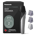 Panasonic Electric Body Trimmer for Men, Cordless Washable Wet Dry Groomer with 3 Comb Attachments, Black ER-GK60-S