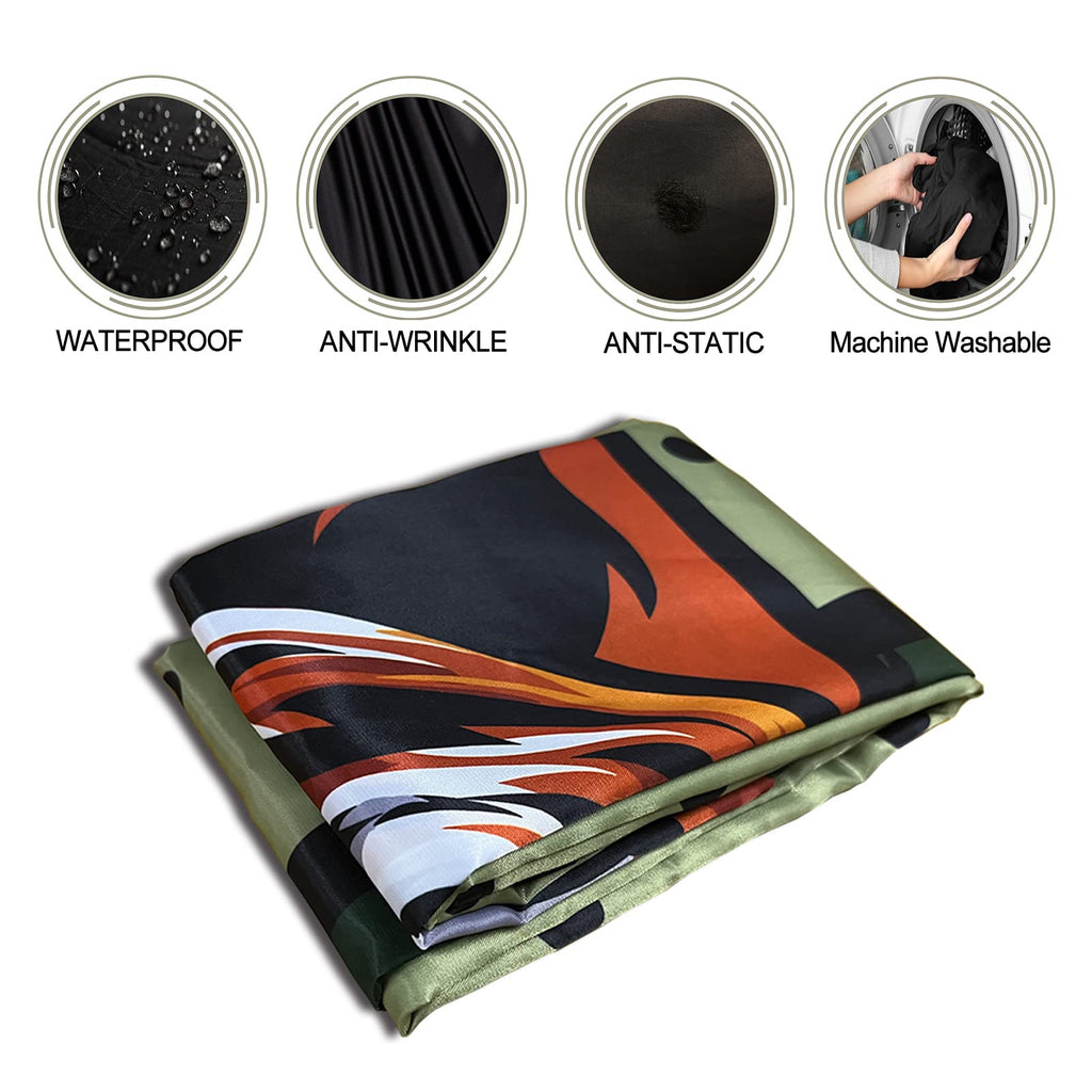 CapeshionPro Barber Capes Hair Cutting Capes Salon Stylist Capes with Snaps Waterproof Professional Large Barber Hairdresser Gown Cape- 63”× 56”(TIGER)