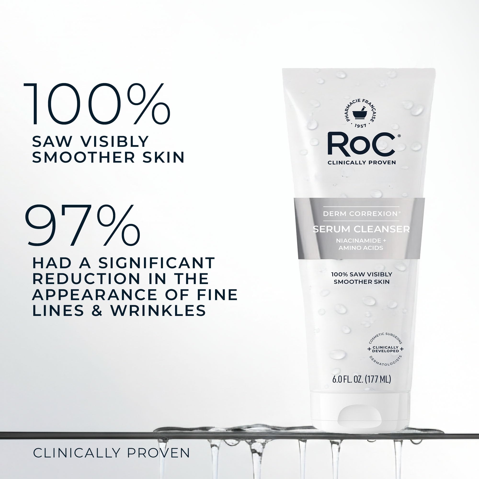 RoC Derm Correxion Serum Facial Cleanser with Niacinamide and Amino Acids
