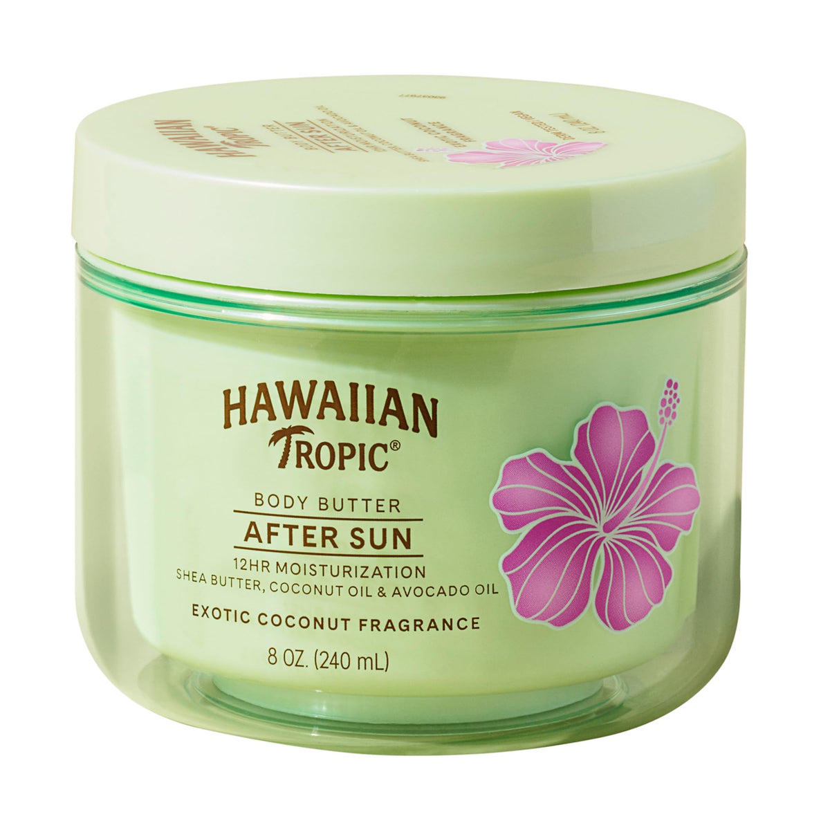 Hawaiian Tropic After Sun Body Butter with Coconut Oil, Beach Essentials, Tan Extender Lotion, 8oz each, Twin Pack (Pack of 2)