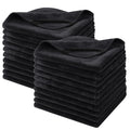 Microfiber Facial Cloths Fast Drying Washcloth 12inch x 12inch Black 20 pack