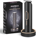 PRITECH Manscape Body Hair Trimmer for Men - Safe Chamfered & Rounded Blade, Cordless Waterproof Wet/Dry Hair Clipper for Men, Electric Shaver for Hair, Beard, Pubic Hair, Chest, Legs & Bikini(Black)