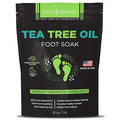 Tea Tree Oil Foot Soak with Epsom Salt - Made in USA - for Toenail irritations, Athletes Foot, Stubborn Foot Odor Scent, Softens Calluses & Soothes Sore Tired Feet - 16 Ounce