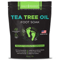 Tea Tree Oil Foot Soak with Epsom Salt - Made in USA - for Toenail irritations, Athletes Foot, Stubborn Foot Odor Scent, Softens Calluses & Soothes Sore Tired Feet - 16 Ounce