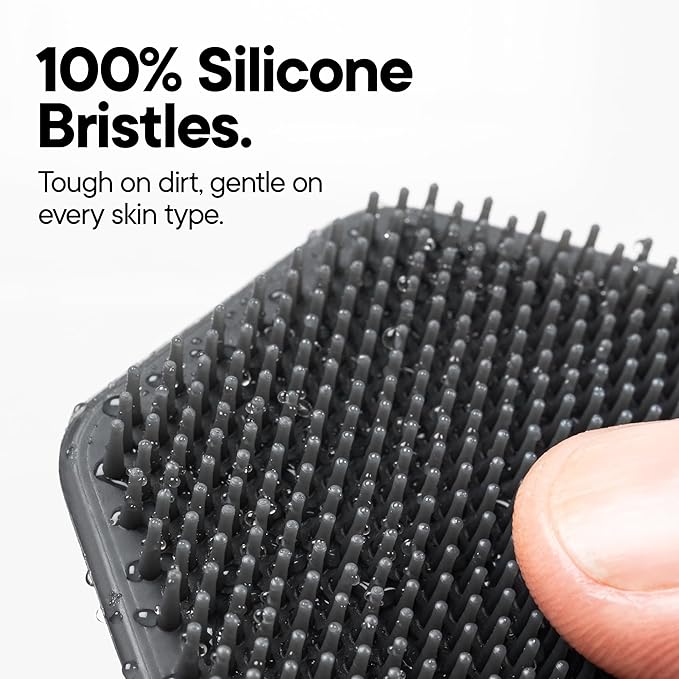 TOOLETRIES Silicone Face Scrubber, Facial Cleansing Brush - Charcoal