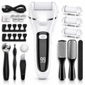 Wea&Hea White Electric Callus Remover, 17-in-1 At-Home Pedicure Kit