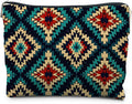 RYYCDOI Boho Aztec Makeup Bag, Ethnic Southwestern Navajo Tribal Cosmetic Bag for Women, Western Gifts and Accessories