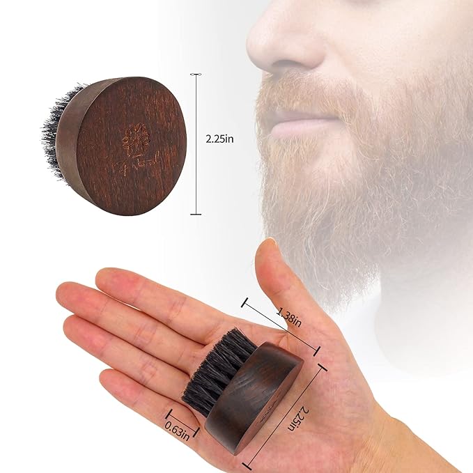Beard Brush for Men, 100% Boar Bristle