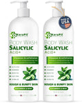 KERAPIL Exfoliating Body Wash, Cucumber and Mint, 16 fl oz x 2