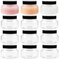 TUZAZO 12 Pack 8 Oz Plastic Containers Jars Tuscany with Lids