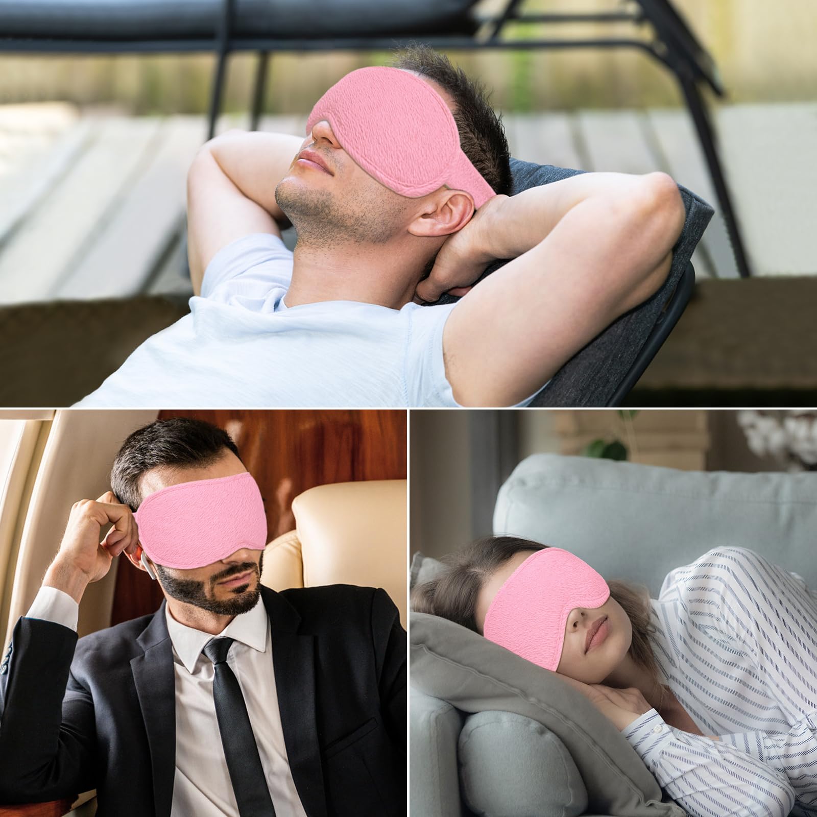 Gritin 100% Blackout Sleep Eye Mask for Women Men, Zero Pressure Sleep Mask