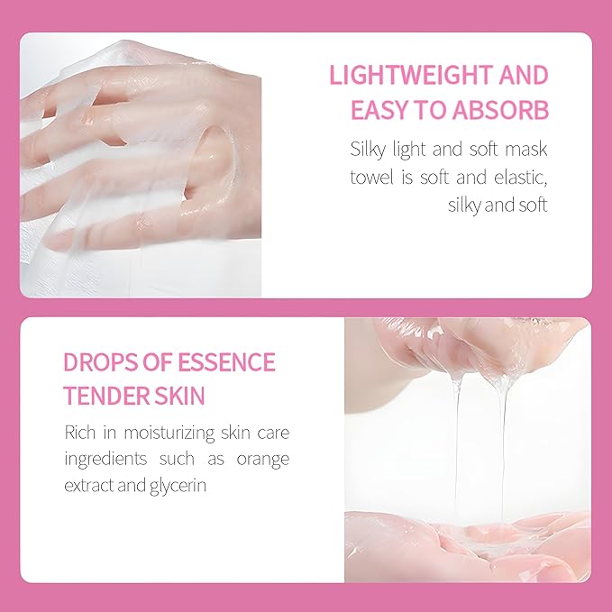 Meleell 40 Pack Collagen Face Masks Skincare Bulk for All Skin Types,Hydrating Spa Sheet Mask for Sensitive Skin, Facial Mask Sets For Women Skin Care,Hydrating Face Mask Gifts Set for Teen Girls