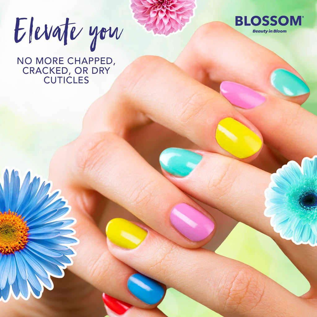 Blossom Cuticle Oil Pen for Nails, On the Mend Scented Travel Nail Oil for Growth and Strength, Infused with Real Flowers 0.34oz, Rose