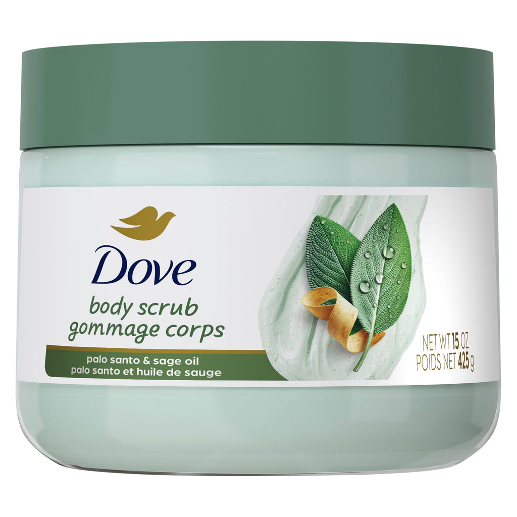 Dove Body Scrub Palo Santo & Sage Oil For Exfoliated 15 OZ