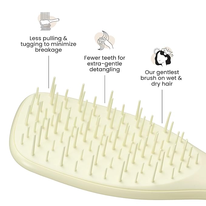 Tangle Teezer Extra Gentle Detangler Brush, Fragile Hair, Chamomile Yellow