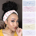 XTREND 6 Pcs Women's Headbands Twisted Cross Elastic Head Bands Yoga Workout Hairbands Non-Slip Sweat Soft Headband Solid Color Simple Versatile Hair Accessory Head Band
