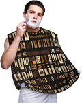 Fall Pumpkin Print Beard Bib Shaving Apron, Beard Hair Trimming Cape Gift For Dad