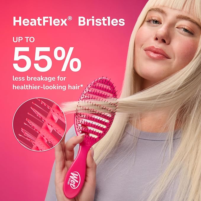 Wet Brush Speed Dry Hair Brush, Orange Crush (Summer Quencher) - Vented Design & Soft HeatFlex Bristles Are Blow Dry Safe - Ergonomic Handle Manages Tangles - Pain-Free Hair Accessories