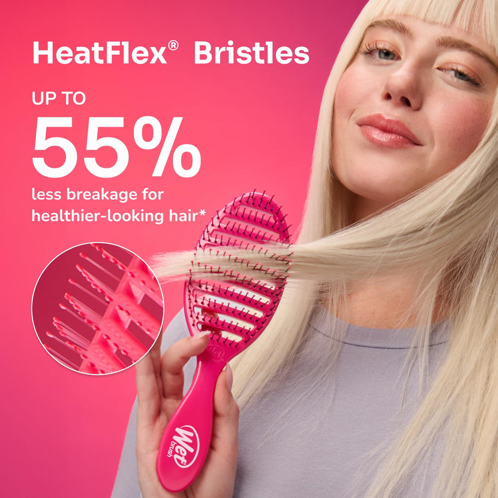 Wet Brush Speed Dry Hair Brush, Purple Frost - Vented Design & Soft HeatFlex Bristles Are Blow Dry Safe - Ergonomic Handle Manages Tangles - Pain-Free Hair Accessories