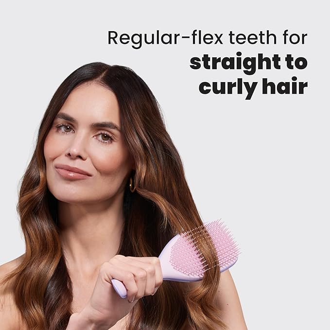 Tangle Teezer Large Ultimate Detangler Brush, Straight to Wavy, Pink/Purple