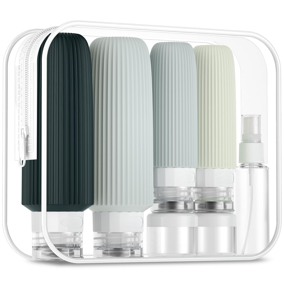 Mrsdry 16 Pack Travel Bottles for Toiletries, Large 6oz Silicone Travel Containers, Leak Proof Refillable Liquid Shampoo And Conditioner Travel Essentials