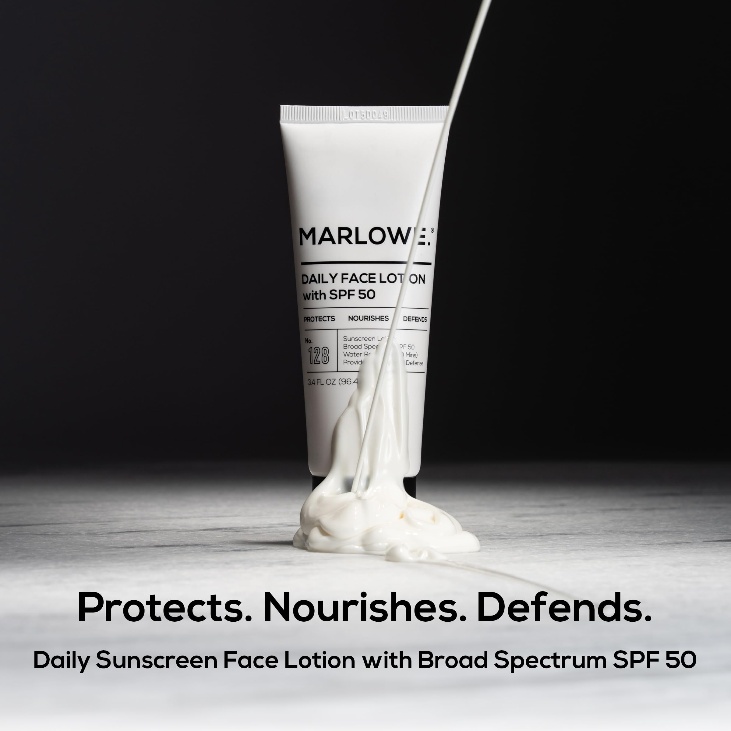 MARLOWE. Face Moisturizer with SPF 50, Daily Sunscreen Lotion, 3.4 oz