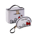 AmBealla Travel Makeup Bag Large Cosmetic Bags with Brush Holder,White Waterproof 2PCS Portable Cosmetic Case for Women,Toiletry Storage Bag for Skincare&Beauty Tools for Girls
