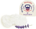 warmies Microwavable Eye Mask - Soothing Warmth & Cooling Relief Sleep Mask - Weighted Eye Pillow for Comfort with Scented Lavender for Sleeping - Calming Relaxation - Cream
