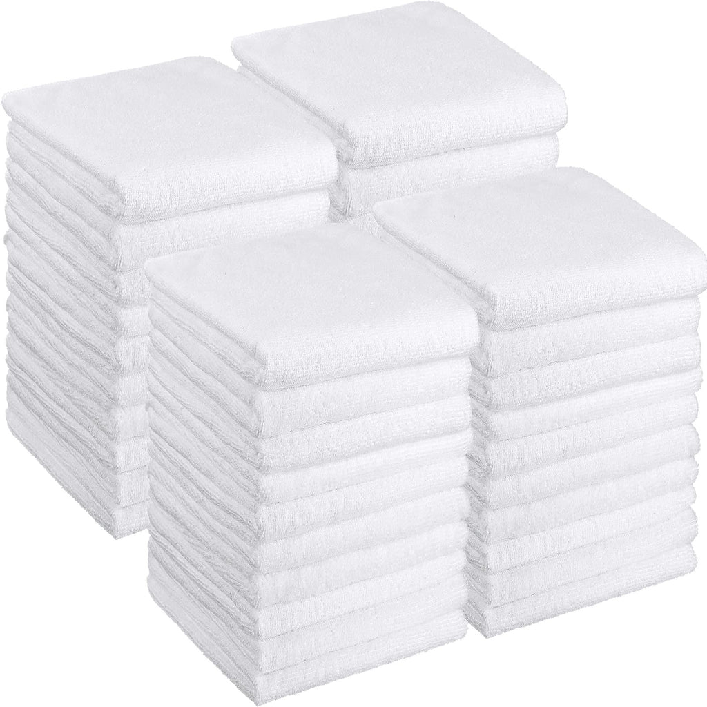 Shimeyao 26 Pcs Salon Bleach Proof Towels Highly Absorbent Hair Towels Hand Facial Cloths Bleach Resistant for Salon Barber Spa Beauty Bath Hair Stylist(White,16 x 29 Inch,Classic)