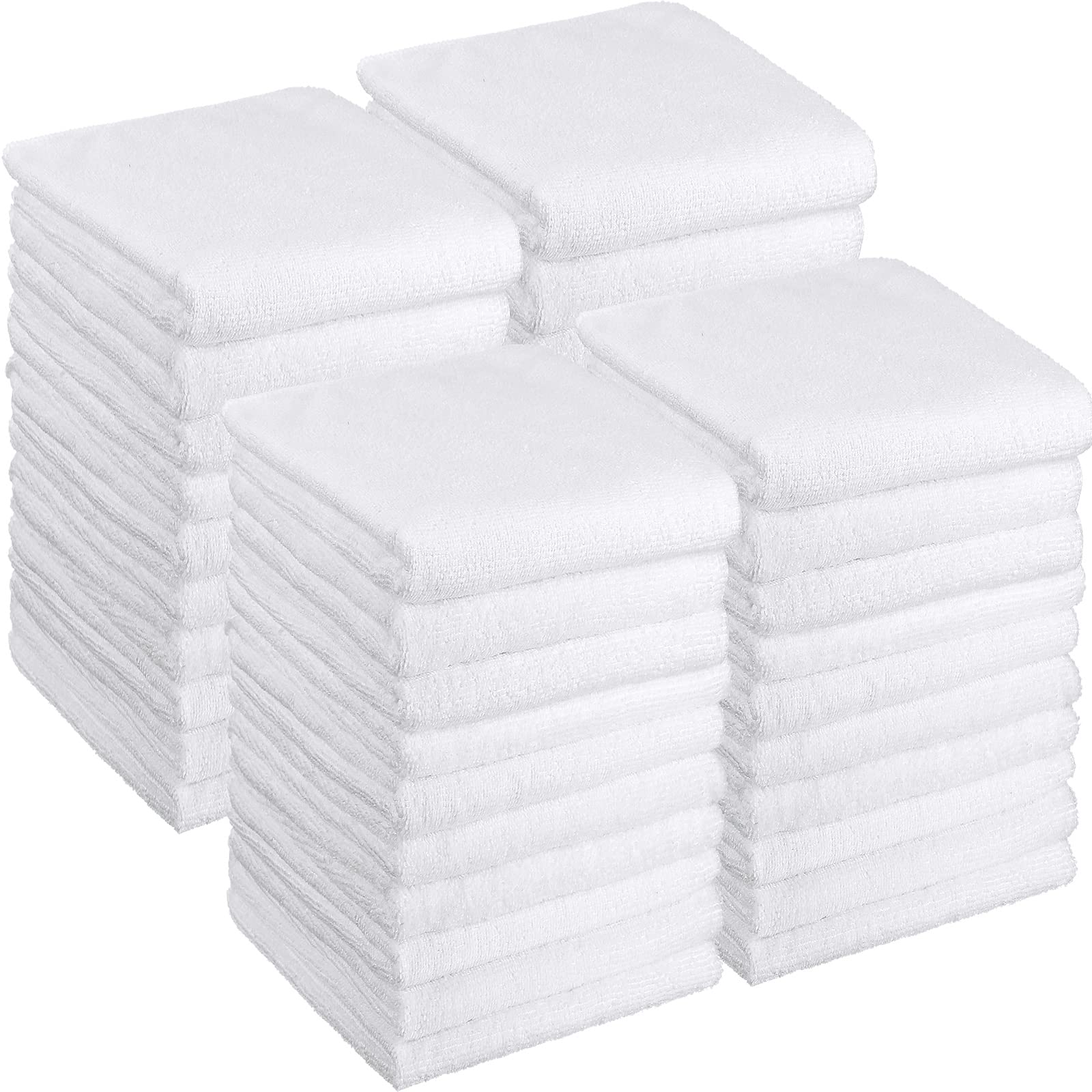 Shimeyao 26 Pcs Salon Bleach Proof Towels Highly Absorbent Hair Towels Hand Facial Cloths Bleach Resistant for Salon Barber Spa Beauty Bath Hair Stylist(White,16 x 29 Inch,Classic)