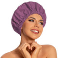 Edoneery Reusable Shower Caps for Women, Waterproof Long Hair Bonnet