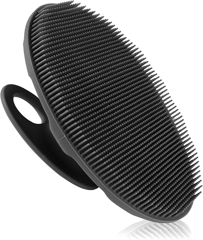 INNERNEED Silicone Body Cleansing Brush Exfoliating Scrubber, DGreen+Purple