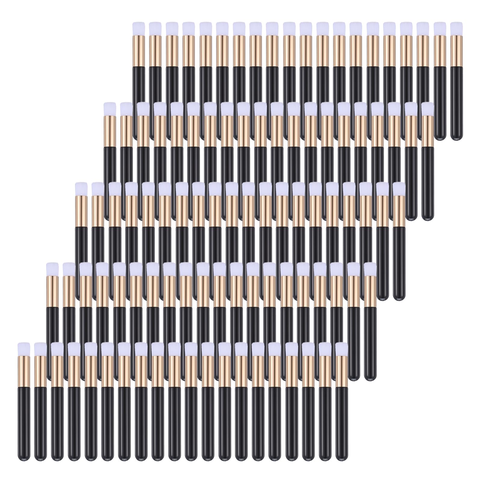 100 Pieces Lash Brushes for Cleaning, Lash Shampoo Brushes Eyelash Extension Cleansing Blackhead Removing Brush Nose Pore Deep Cleaning Facial Cleansing Brush (Black, 3.8Inch)
