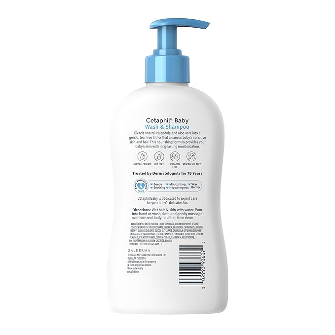 Baby Wash & Shampoo ,Tear Free, Paraben, Colorant and Mineral Oil Free, 13.5 Fl. Oz (Packaging May Vary)