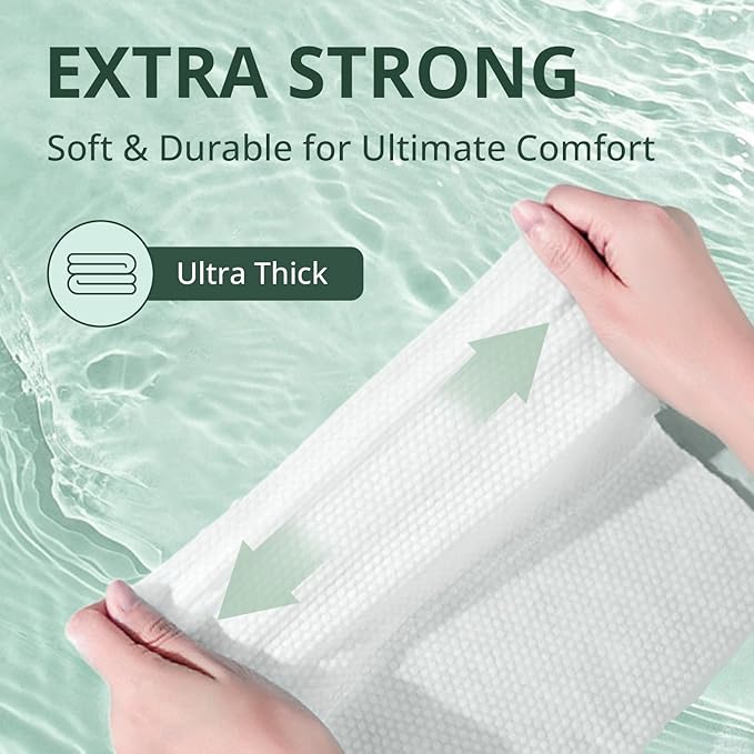 WhyWorry Extra Large Wet Wipes for Adults, 8" x 12", Unscented, 660 Count