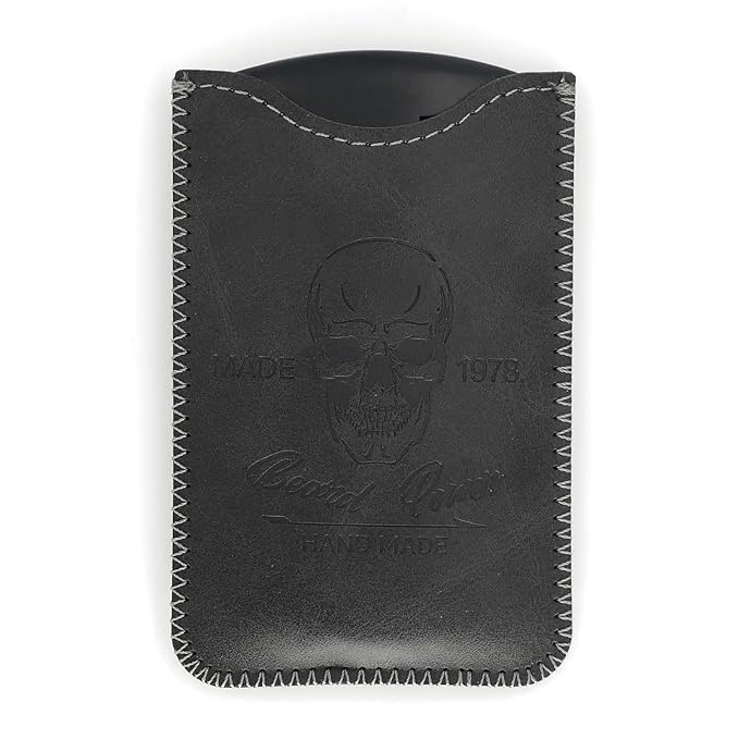 Menesia Black Wooden Beard comb for Men with Travel Case