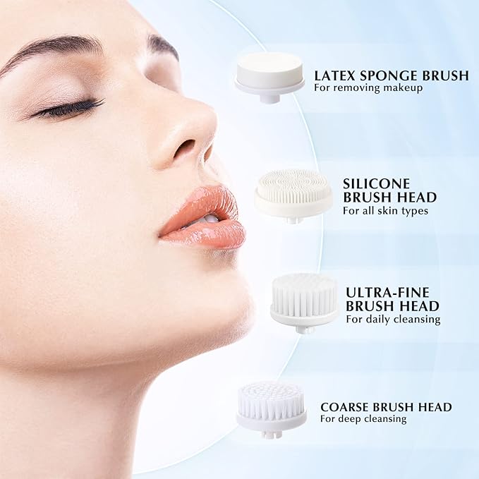 Only Compatible with COSLUS 7IN1 FBS-D Face Cleansing Brush Replacement Heads 4 PCS